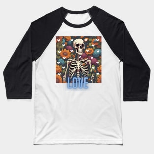 Skeleton in love Baseball T-Shirt